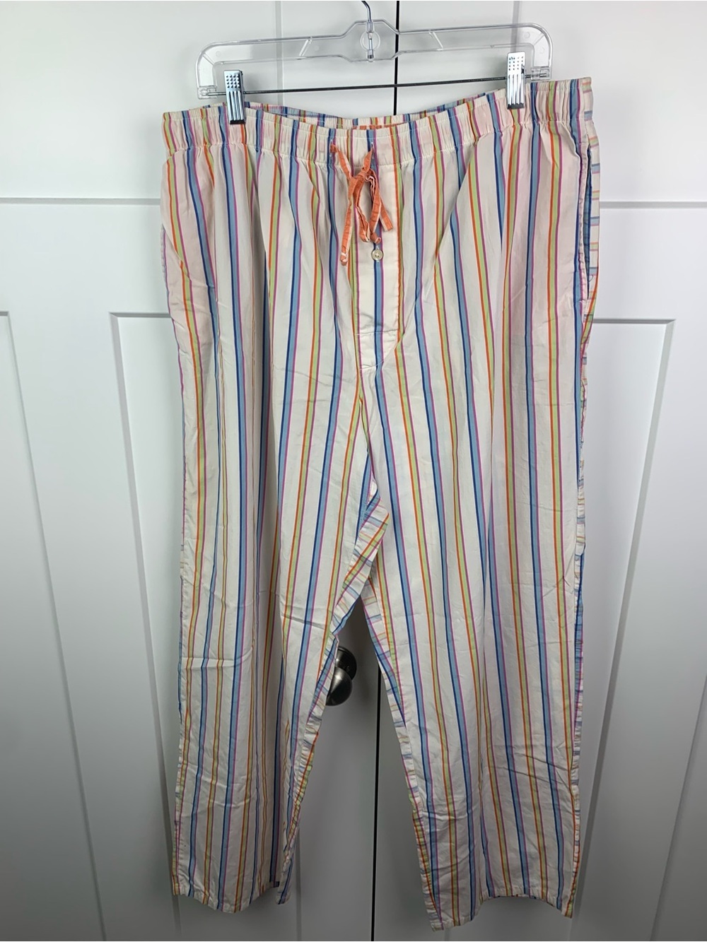 Robert Graham Men's Lounge Pajama Pants XL Orange Multi Plaid Preppy